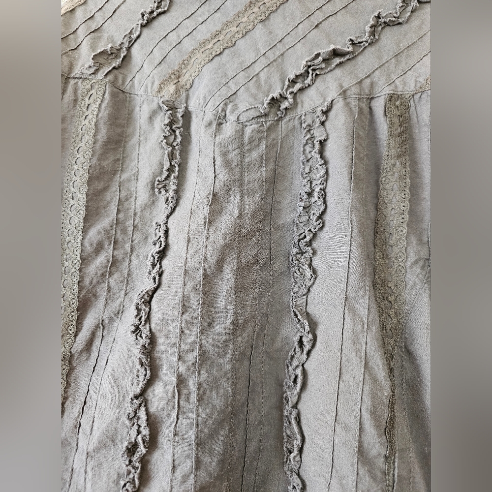 Scully Black Lace Button Down - image 7